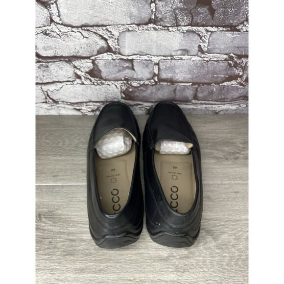 ECCO Black Leather Driving Loafers Mens Size 44 US 10-10.5 Classic Slip On Moc - Picture 6 of 16